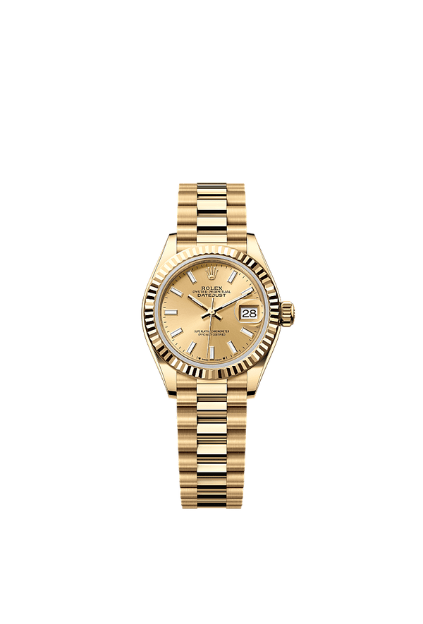 Rolex Lady-Datejust - Geelgoud - Champagne wijzerplaat (279178)