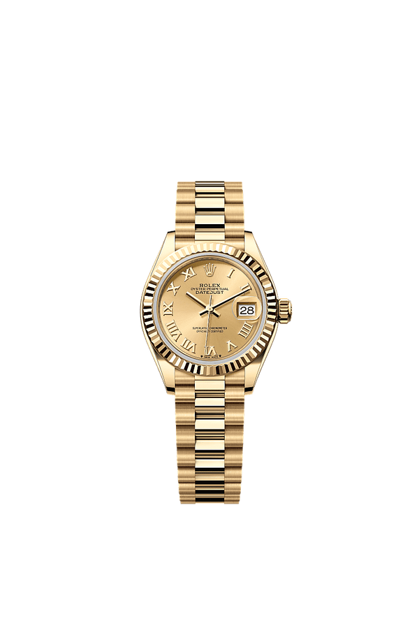 Rolex Lady-Datejust - Geelgoud - Champagne wijzerplaat (279178)