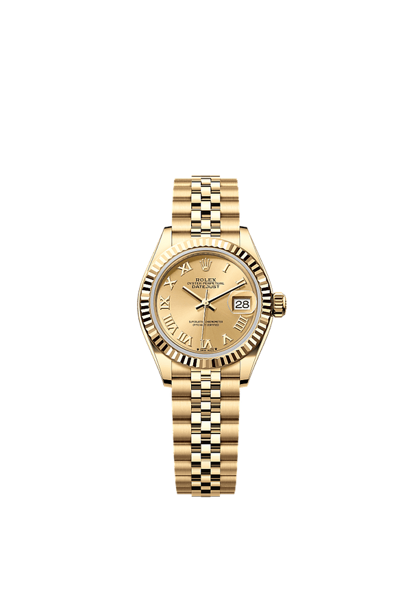 Rolex Lady-Datejust - Geelgoud - Champagne wijzerplaat (279178)