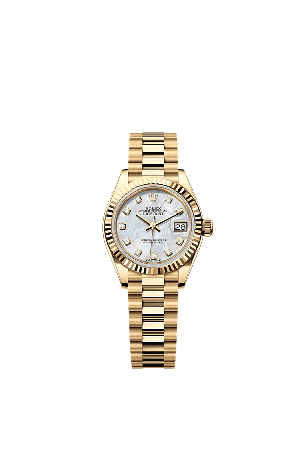 Rolex Lady-Datejust - Geelgoud - Parelmoer wijzerplaat (279178)