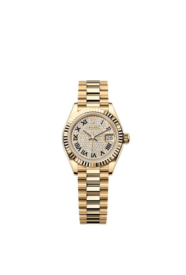 Rolex Lady-Datejust - Geelgoud - Diamant wijzerplaat (279178)