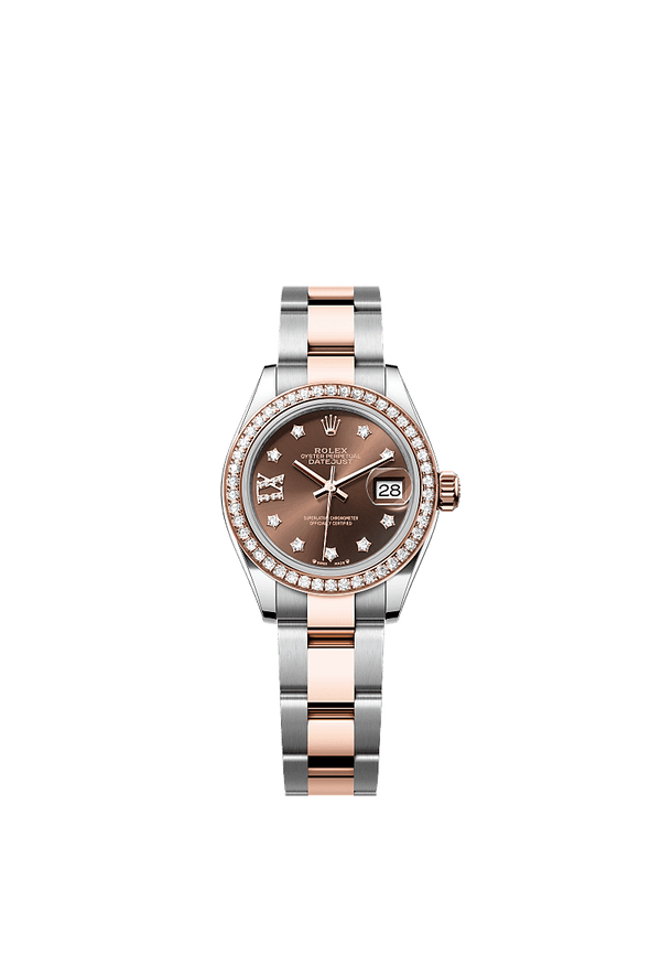 Rolex Lady-Datejust - Staal / Rosegoud - Bruin wijzerplaat (279381RBR)