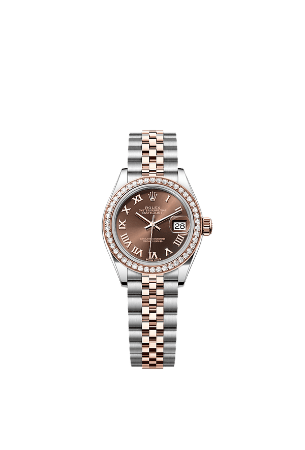 Rolex Lady-Datejust - Staal / Rosegoud - Bruin wijzerplaat (279381RBR)