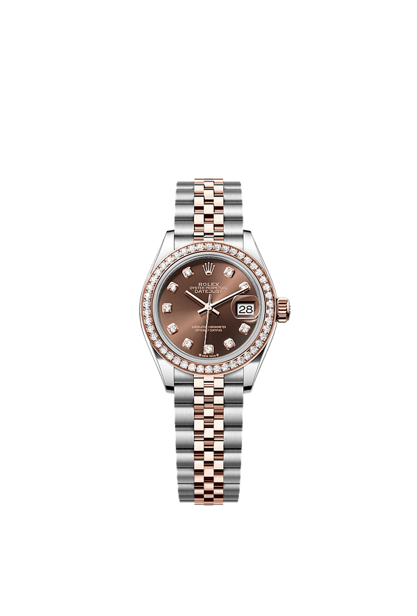 Rolex Lady-Datejust - Staal / Rosegoud - Bruin wijzerplaat (279381RBR)