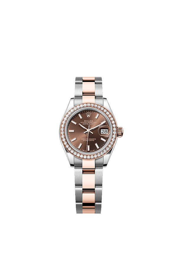 Rolex Lady-Datejust - Staal / Rosegoud - Bruin wijzerplaat (279381RBR)