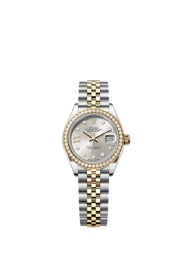 Rolex Lady-Datejust - Staal / Geelgoud - Zilver wijzerplaat (279383RBR)