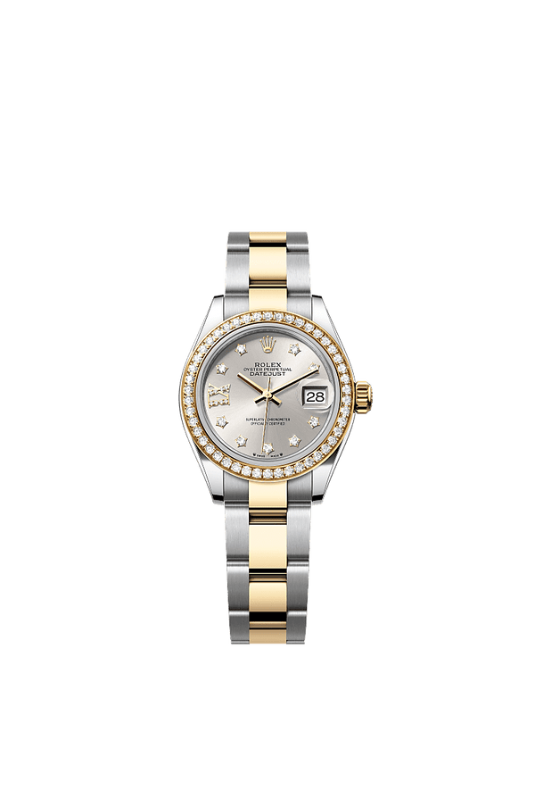 Rolex Lady-Datejust - Staal / Geelgoud - Zilver wijzerplaat (279383RBR)