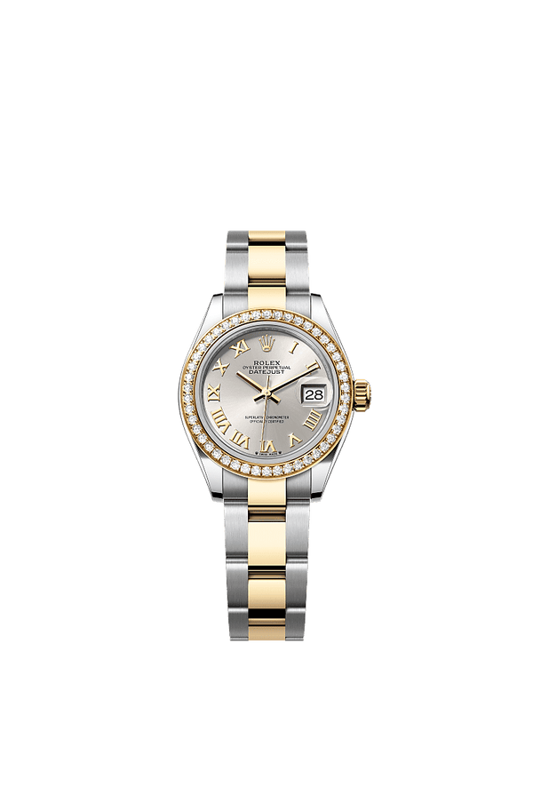 Rolex Lady-Datejust - Staal / Geelgoud - Zilver wijzerplaat (279383RBR)