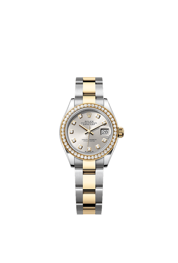Rolex Lady-Datejust - Staal / Geelgoud - Zilver wijzerplaat (279383RBR)