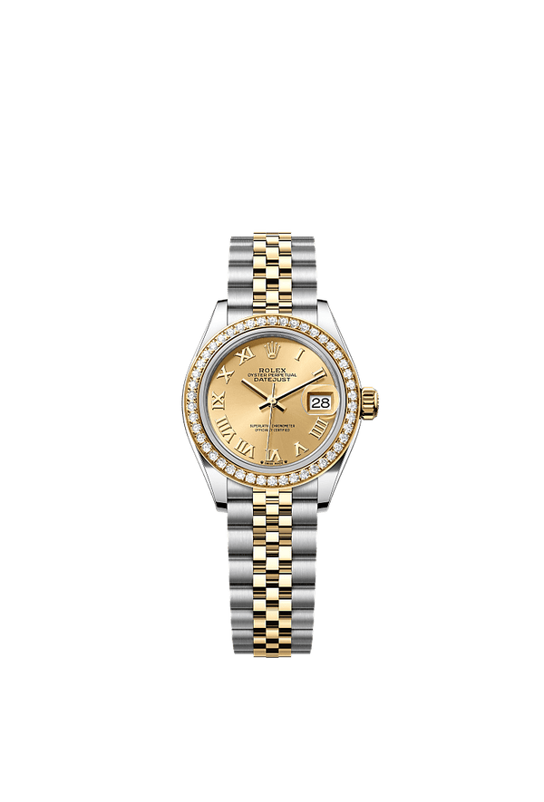 Rolex Lady-Datejust - Staal / Geelgoud - Champagne wijzerplaat (279383RBR)