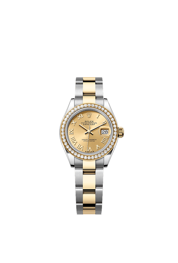 Rolex Lady-Datejust - Staal / Geelgoud - Champagne wijzerplaat (279383RBR)