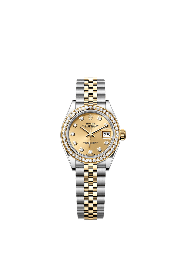 Rolex Lady-Datejust - Staal / Geelgoud - Champagne wijzerplaat (279383RBR)