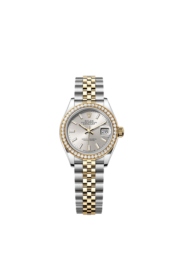 Rolex Lady-Datejust - Staal / Geelgoud - Zilver wijzerplaat (279383RBR)