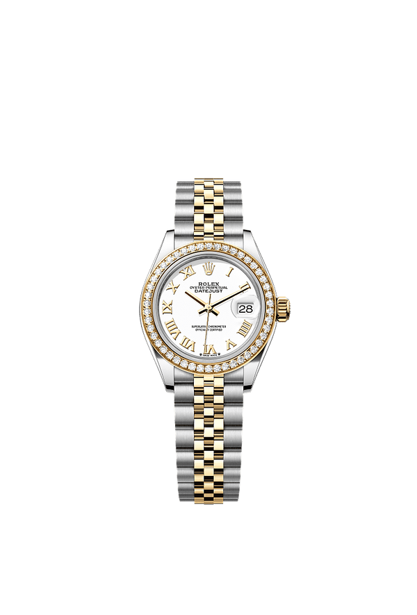 Rolex Lady-Datejust - Staal / Geelgoud - Wit wijzerplaat (279383RBR)