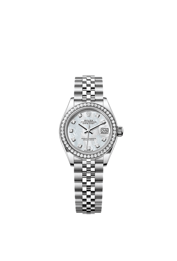 Rolex Lady-Datejust - Staal / Witgoud - Parelmoer wijzerplaat (279384RBR)