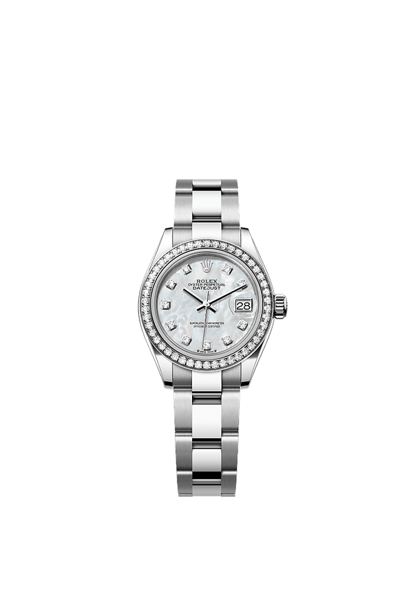 Rolex Lady-Datejust - Staal / Witgoud - Parelmoer wijzerplaat (279384RBR)