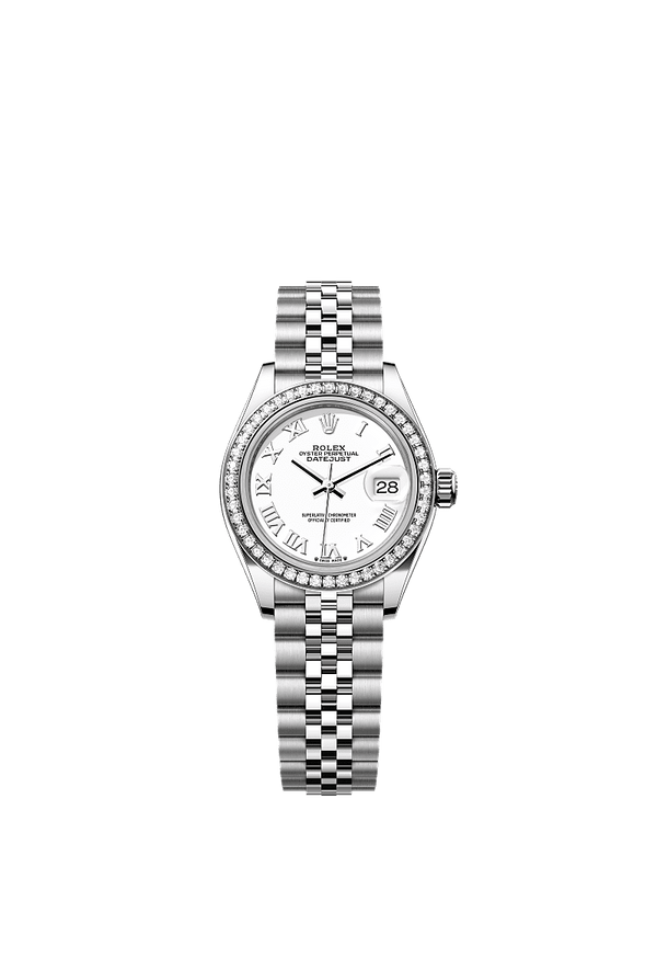 Rolex Lady-Datejust - Staal / Witgoud - Wit wijzerplaat (279384RBR)