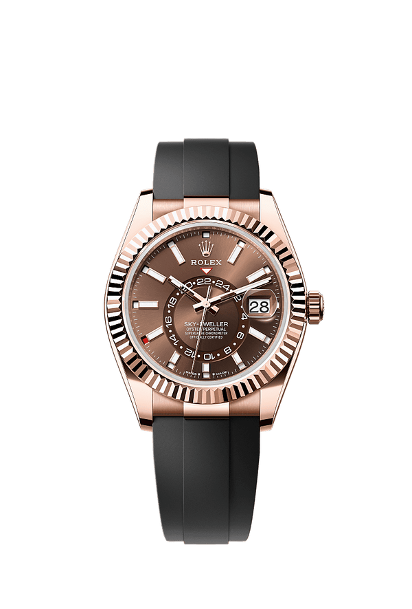 Rolex Sky-Dweller - Rosegoud - Bruin wijzerplaat (336235)