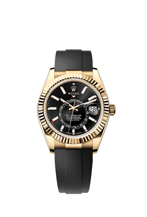 Rolex Sky-Dweller - Geelgoud - Zwart wijzerplaat (336238)