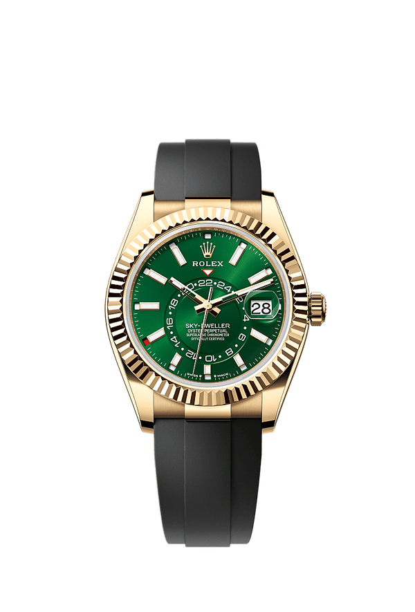Rolex Sky-Dweller - Geelgoud - Zwart wijzerplaat (336238)