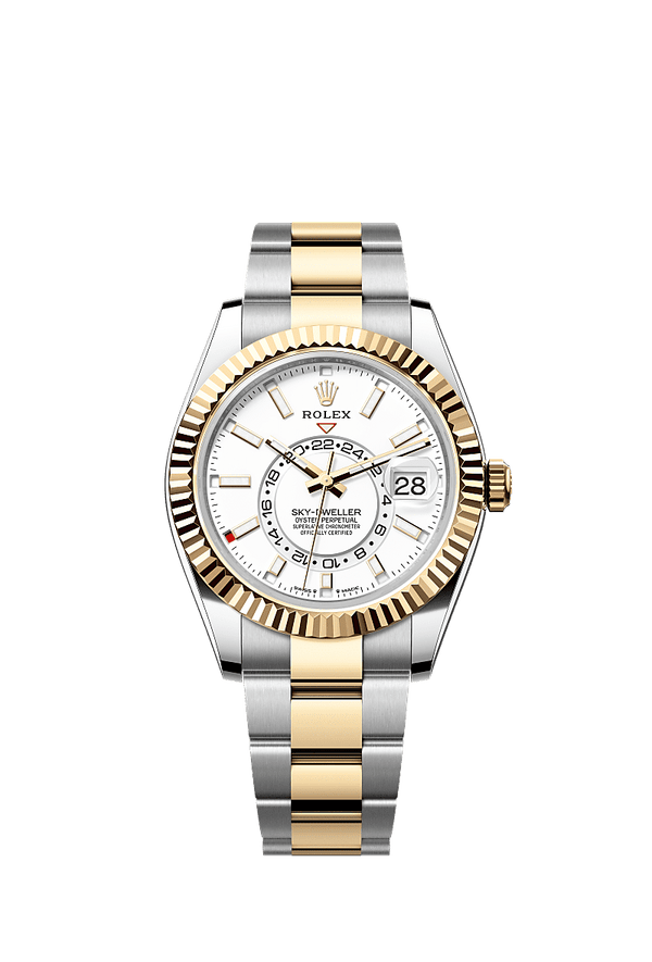 Rolex Sky-Dweller - Staal / Geelgoud - Wit wijzerplaat (336933)