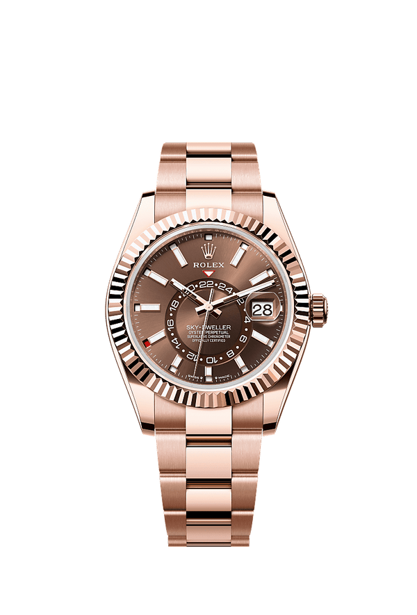 Rolex Sky-Dweller - Rosegoud - Bruin wijzerplaat (336935)