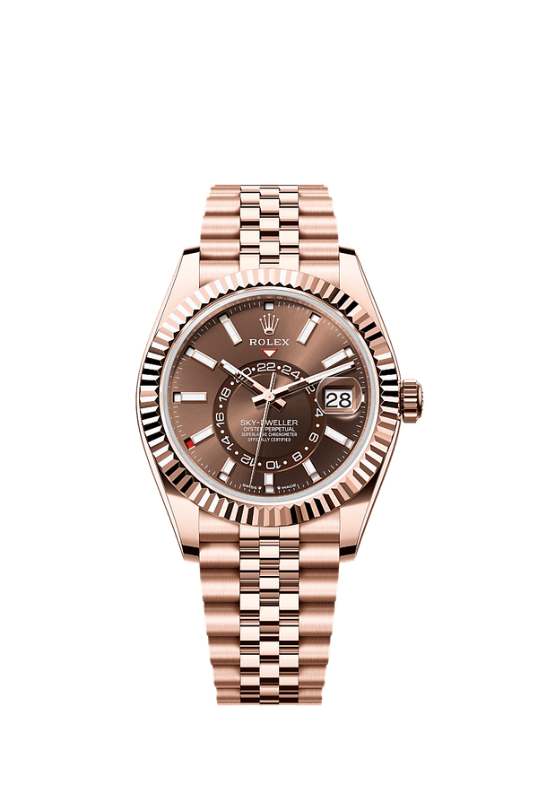 Rolex Sky-Dweller - Rosegoud - Bruin wijzerplaat (336935)