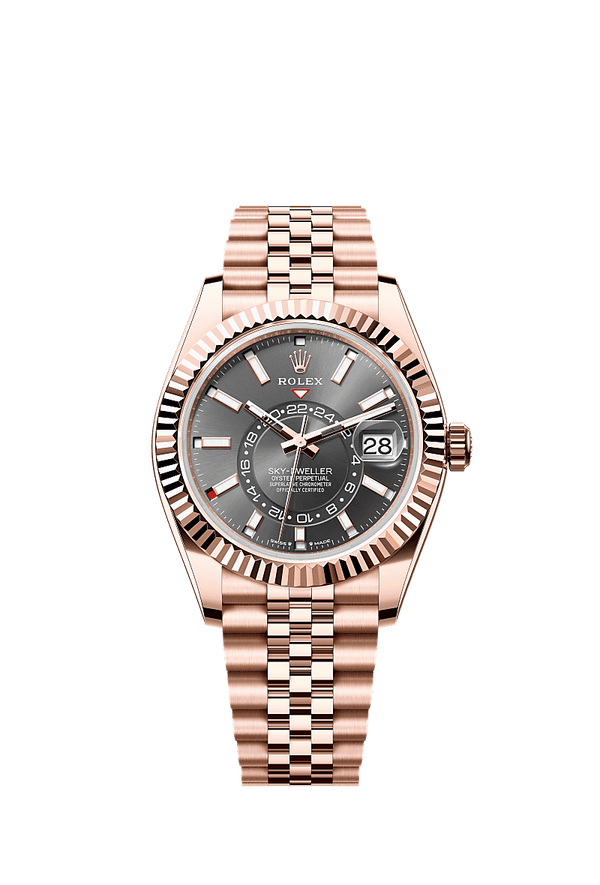 Rolex Sky-Dweller - Rosegoud - Grijs wijzerplaat (336935)
