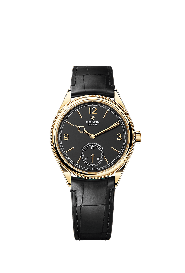 Rolex Perpetual 1908 - Geelgoud - Zwart wijzerplaat (52508)