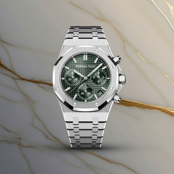 Audemars Piguet Royal Oak - Volledig staal - Groene wijzerplaat - Nieuw en ongedragen 2024