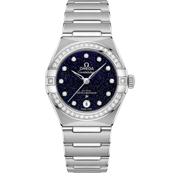 Omega 131.15.29.20.53.001 Constellation Manhattan 29 Co-Axial Master Chronometer Stainless Steel / Aventurine / Diamond