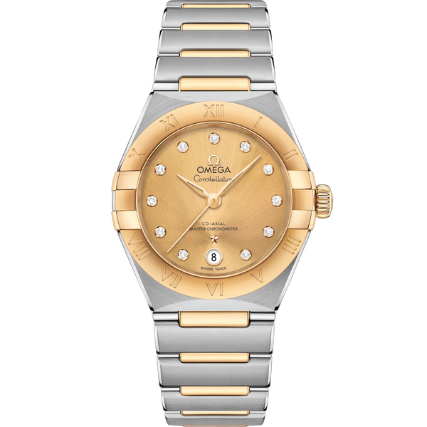 Omega 131.20.29.20.58.001 Constellation Manhattan 29 Co-Axial Master Chronometer Stainless Steel / Yellow Gold / Champagne Diamond