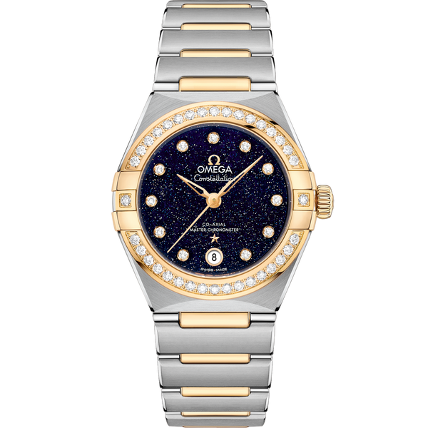 Omega 131.25.29.20.53.001 Constellation Manhattan 29 Co-Axial Master Chronometer Stainless Steel / Yellow Gold / Aventurine / Diamond