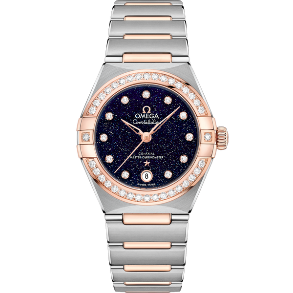 Omega 131.25.29.20.53.002 Constellation Manhattan 29 Co-Axial Master Chronometer Stainless Steel / Sedna Gold / Aventurine / Diamond