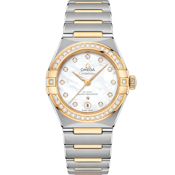 Omega 131.25.29.20.55.002 Constellation Manhattan 29 Co-Axial Master Chronometer Stainless Steel / Yellow Gold / MOP / Diamond