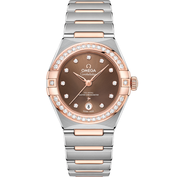 Omega 131.25.29.20.63.001 Constellation Manhattan 29 Co-Axial Master Chronometer Stainless Steel / Sedna Gold / Brown Diamond / Diamond
