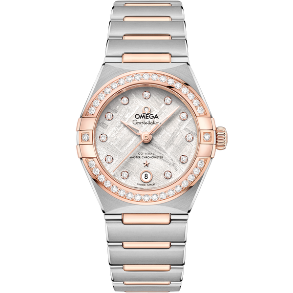 Omega 131.25.29.20.99.001 Constellation Manhattan 29 Co-Axial Master Chronometer Stainless Steel - Sedna Gold - Diamond / Silver Meteorite