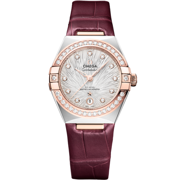 Omega 131.28.29.20.52.001 Constellation 29åÊmm, Steel - Sedna gold on Alligator - 131.28.29.20.52.001