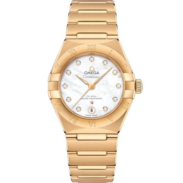 Omega 131.50.29.20.55.002 Constellation Manhattan 29 Co-Axial Master Chronometer Yellow Gold / MOP