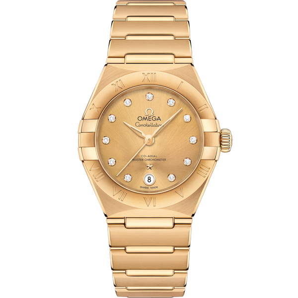 Omega 131.50.29.20.58.001 Constellation Manhattan 29 Co-Axial Master Chronometer Yellow Gold / Champagne