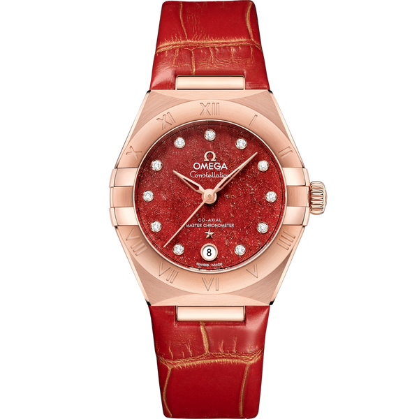 Omega 131.53.29.20.99.003 Constellation Manhattan 29 Co-Axial Master Chronometer Sedna Gold / Red Aventurine