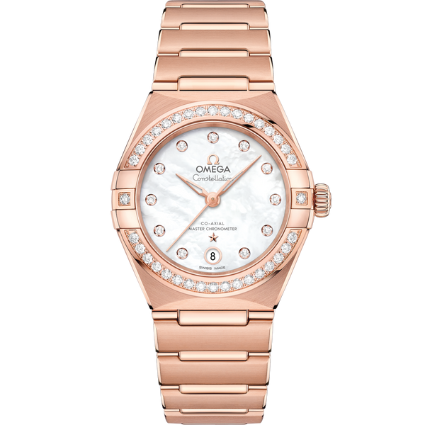 Omega 131.55.29.20.55.001 Constellation Manhattan 29 Co-Axial Master Chronometer Sedna Gold / MOP / Diamond