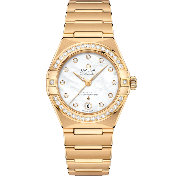 Omega 131.55.29.20.55.002 Constellation Manhattan 29 Co-Axial Master Chronometer Yellow Gold / MOP / Diamond
