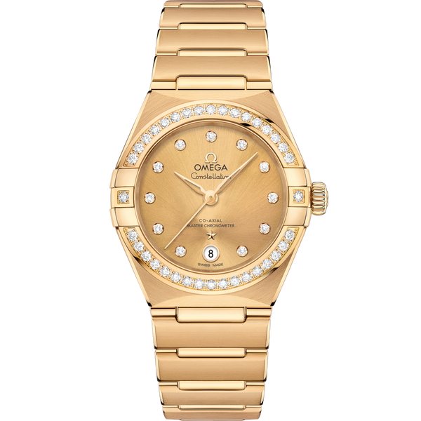 Omega 131.55.29.20.58.001 Constellation Manhattan 29 Co-Axial Master Chronometer Yellow Gold / Champagne / Diamond
