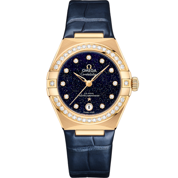 Omega 131.58.29.20.53.001 Constellation Manhattan 29 Co-Axial Master Chronometer Yellow Gold / Diamond / Aventurine