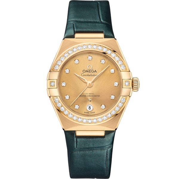 Omega 131.58.29.20.58.001 Constellation Manhattan 29 Co-Axial Master Chronometer Yellow Gold / Diamond / Champagne - Diamond