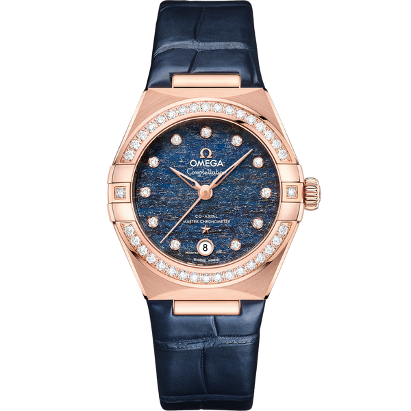 Omega 131.58.29.20.99.006 Constellation Manhattan 29 Co-Axial Master Chronometer Sedna Gold / Diamond / Blue Aventurine