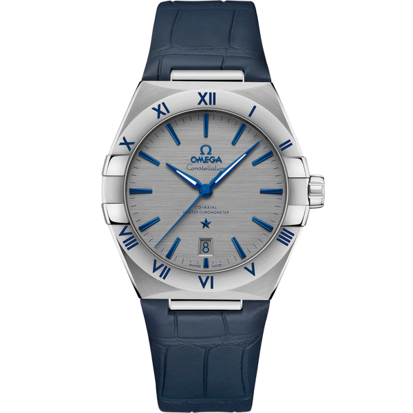 Omega 131.13.39.20.06.002 Constellation Master Chronometer 39 Stainless Steel / Grey / Alligator