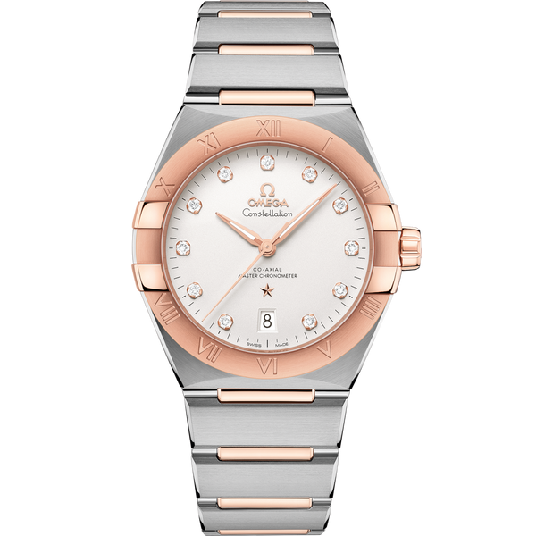 Omega 131.20.39.20.52.001 Constellation Master Chronometer 39 Stainless Steel / Sedna / Silver-Diamond / Bracelet