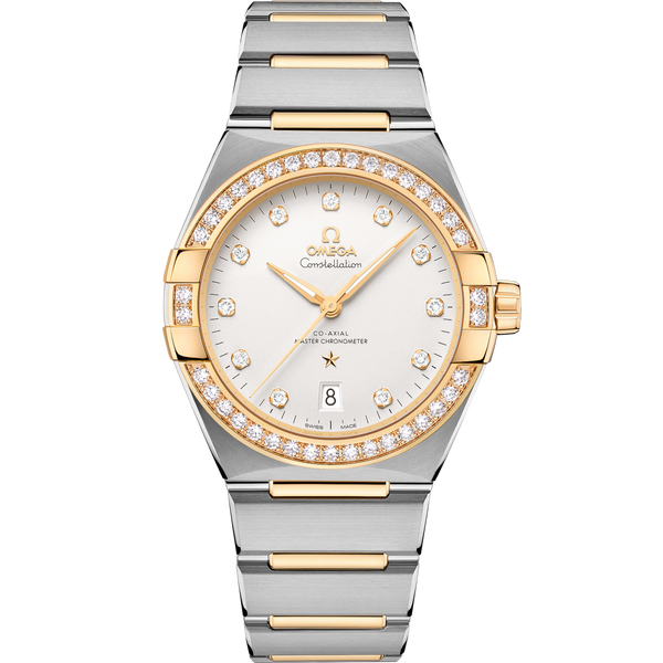 Omega 131.25.39.20.52.002 Constellation Master Chronometer 39 Stainless Steel / Yellow Gold - Diamond / Silver / Bracelet